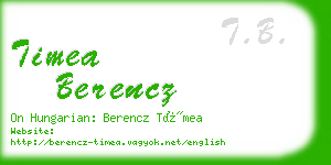 timea berencz business card